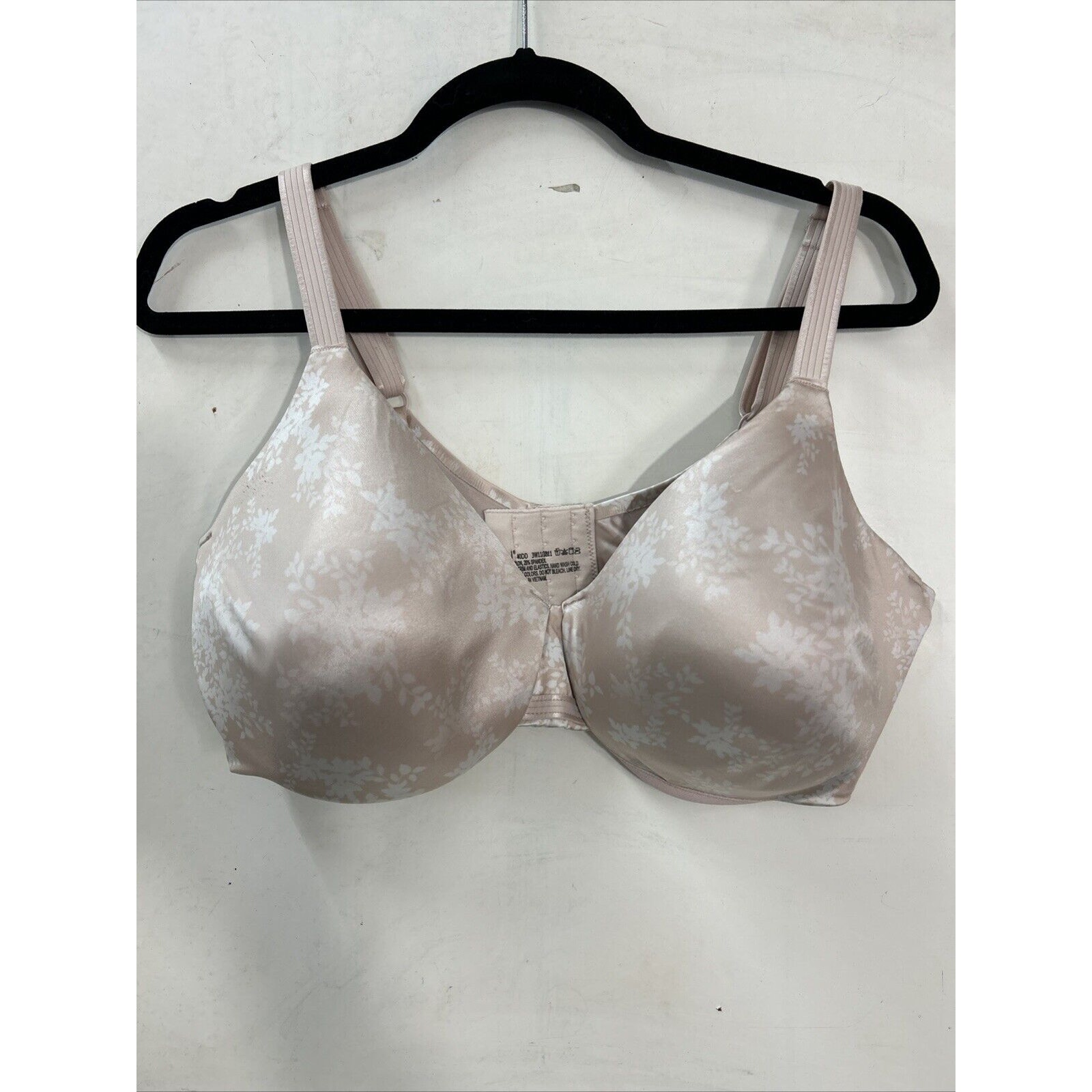 Bali Underwire Bra One Smooth U 3w11 Size 40dd Floral Smoothing Concealing Sexy